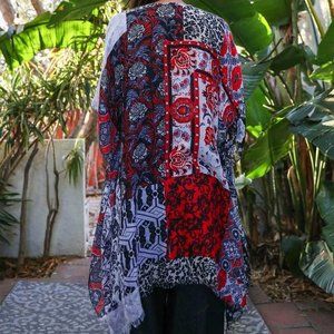 Boho Floral Patchwork Kimono